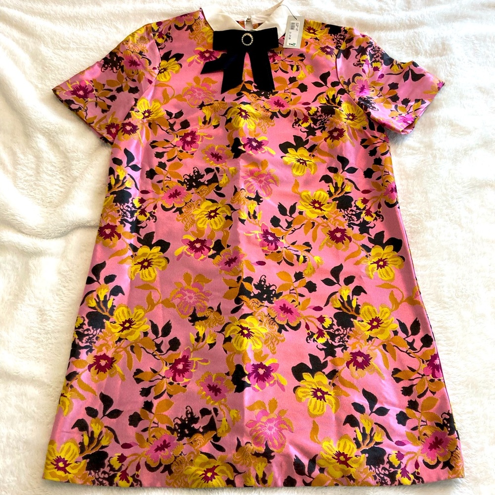 New Floral River Island Collar Shift Dress — size 12 UK/8 US
